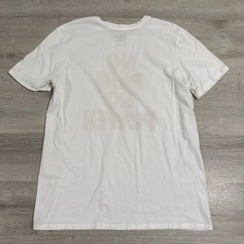 Nike Shirt No Pain No Power Men’s White Large Athletic Cut Red Swoosh